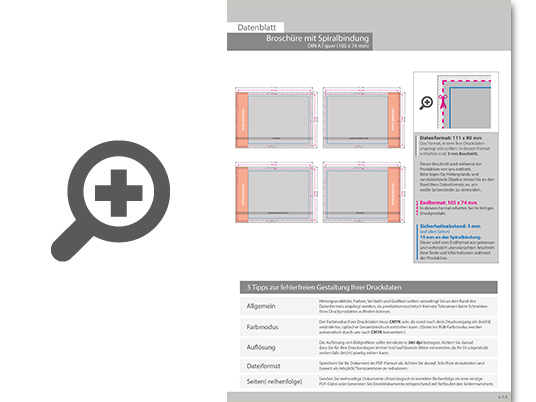 Product Bild brosch__re_mit_metall-spiralbindung__endformat_din_a7_quer__244-seitig